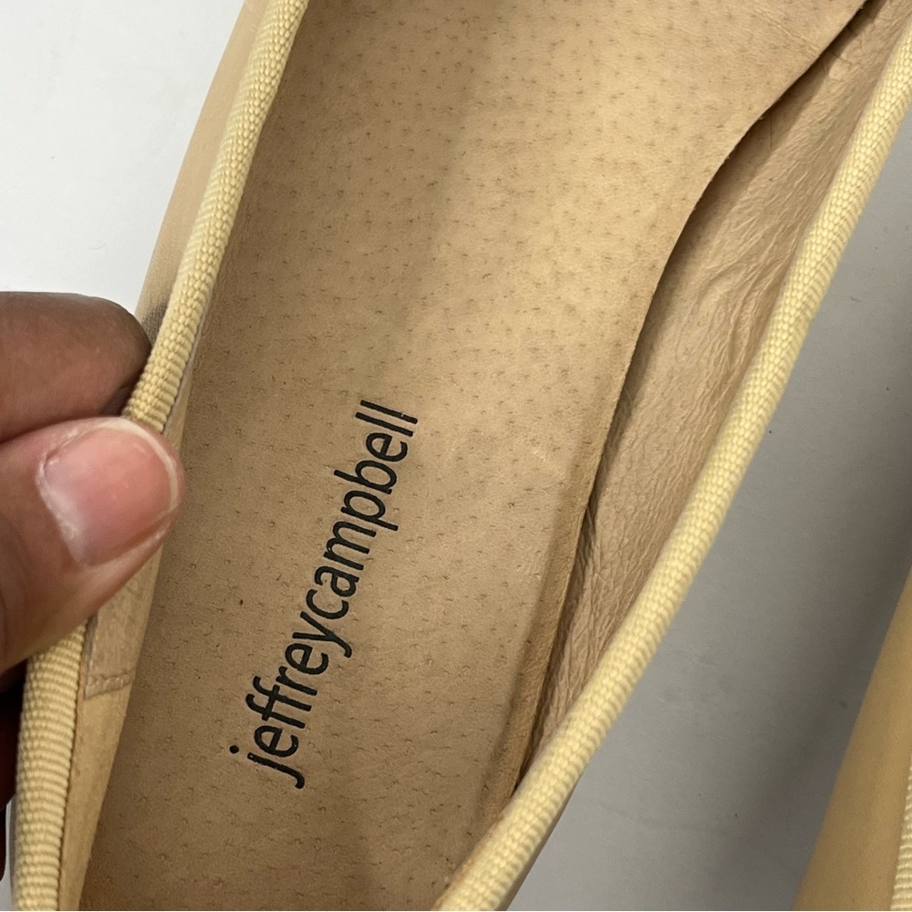 Jeffrey Campbell nude & black cap toe ballet flat size 8 1/2 - Picture 5 of 6